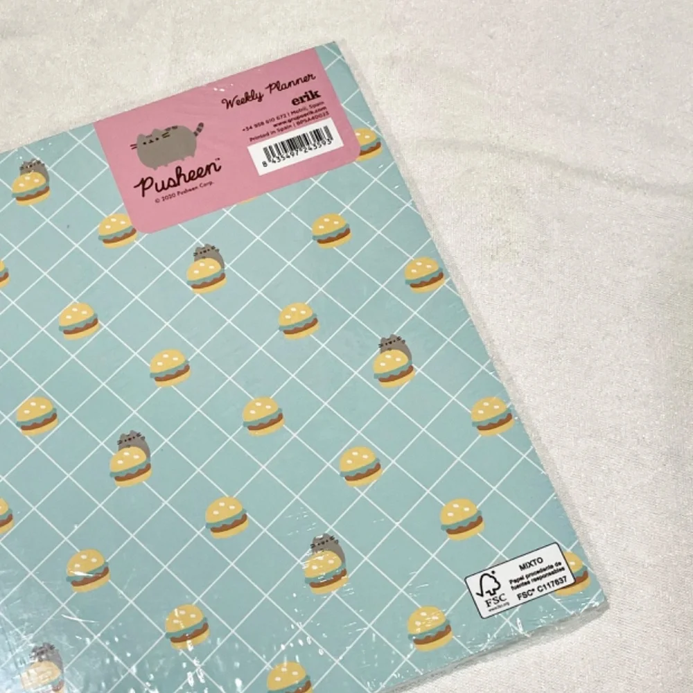 Pusheen Snacks Weekly Schedule Planner Stationary Desk Pad 2020 Kawaii Cat *NEW*
